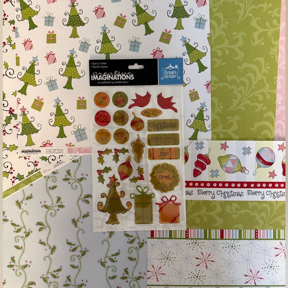 🆕🎄 CREATIVE IMAGINATIONS CHRISTMAS HOLIDAY SCRAPBOOK CRAFT BUNDLE. DISCONTINUED